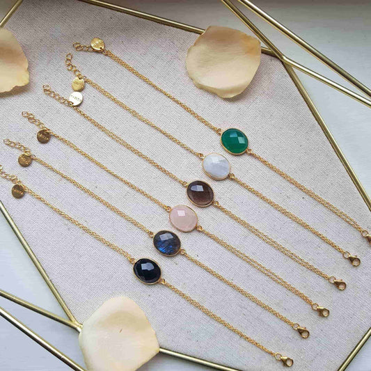 Moonstone gold bracelet, Moonstone Jewellery, gold vermeil moonstone bracelets, moonstone, moonstone jewellery, ethical jewellery, sustainable jewellery