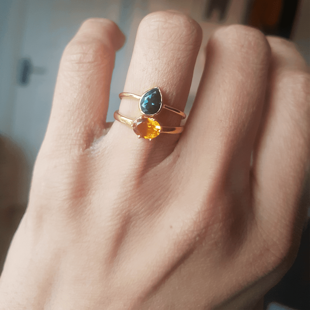 London blue topaz ring