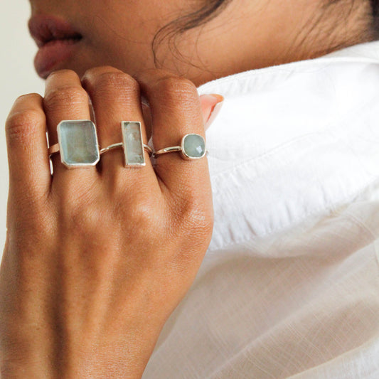 silver aquamarine ring, ring with aquamarine, aquamarine ring, aquamarine rings, womens rings