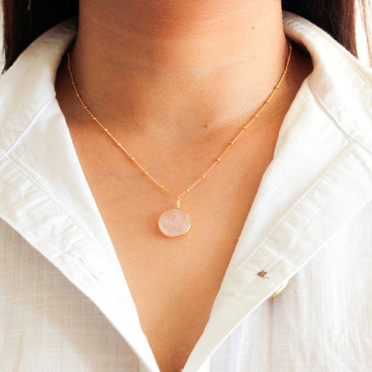 Rose Quartz Necklace, Rose Quartz Jewellery uk