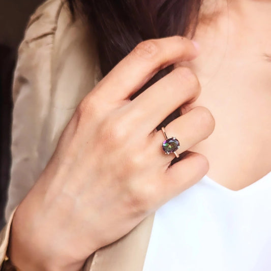 Mystic Topaz Ring In Silver
