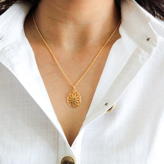Gold Floral Necklace