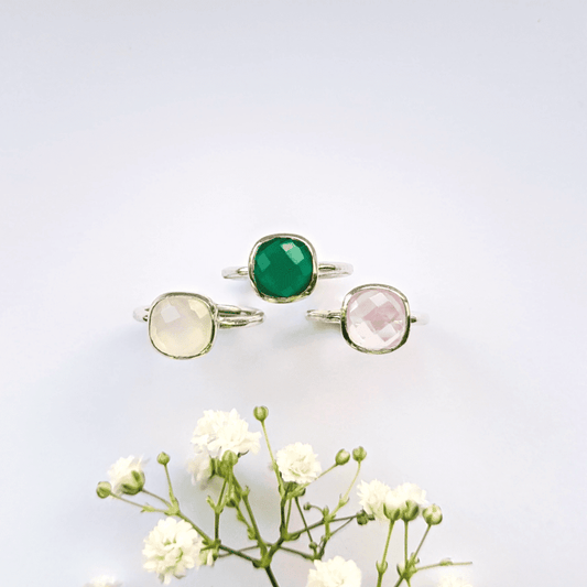 Sterling silver green onyx ring, green onyx ring, Green onyx,