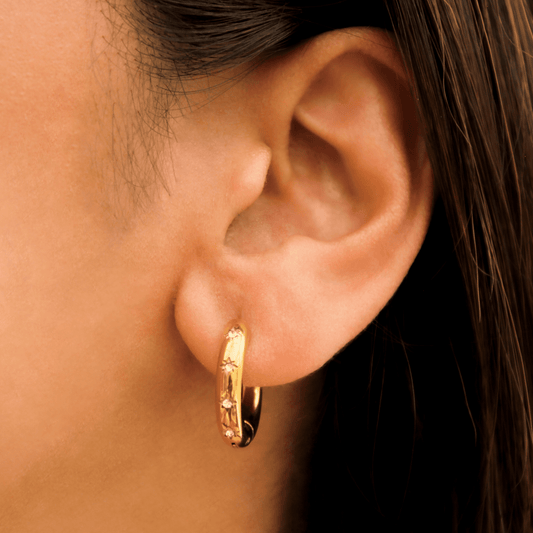 Starburst Hoop Earrings - SOMYA LONDON