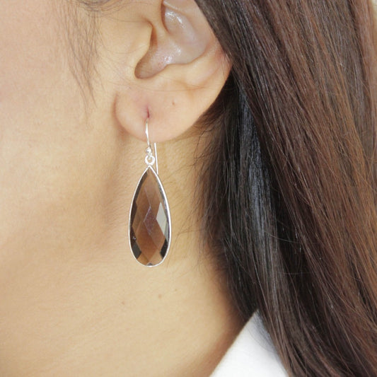 Sterling Silver Smoky Quartz Earrings