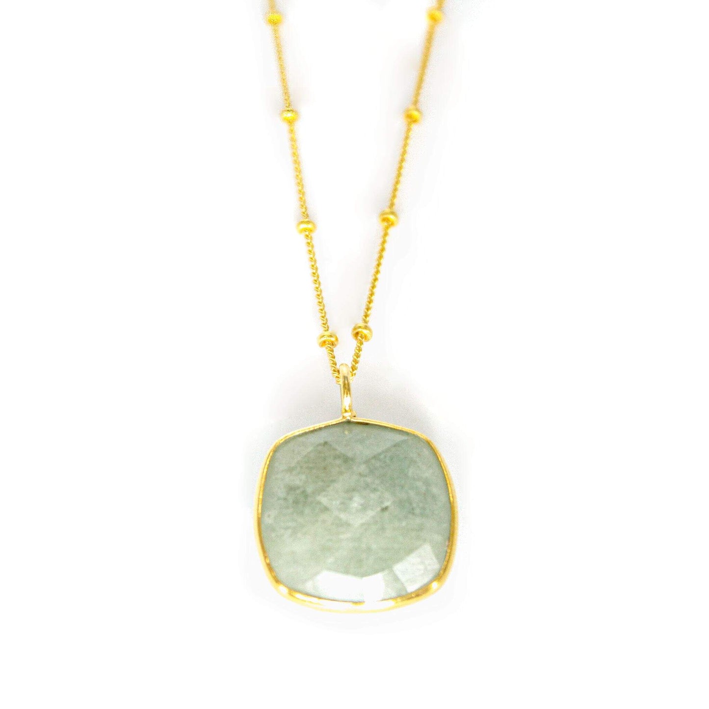 Aquamarine Necklace, Gemstone necklace, gold vermeil necklace, aquamarine stone benefits