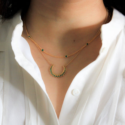 Green Onyx Necklace, Dainty Necklaces