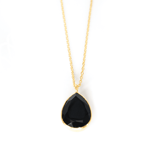 Black Onyx Necklace, black onyx, onyx jewellery, black stone necklace, gold vermeil, black onyx necklaces