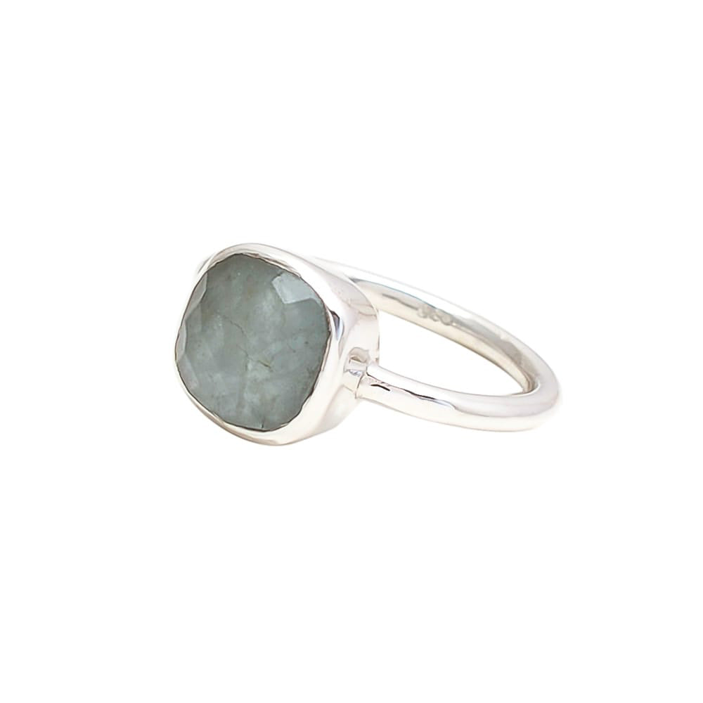 Sterling Silver Aquamarine Ring, ring with aquamarine