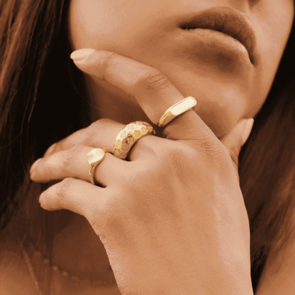 Gold Chunky dome ring