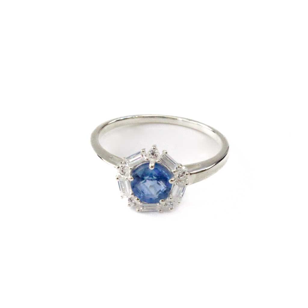 Elizabeth Kyanite Ring in Silver - SOMYA LONDON