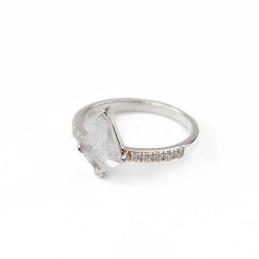 Eloise Moonstone Ring in Silver - SOMYA LONDON