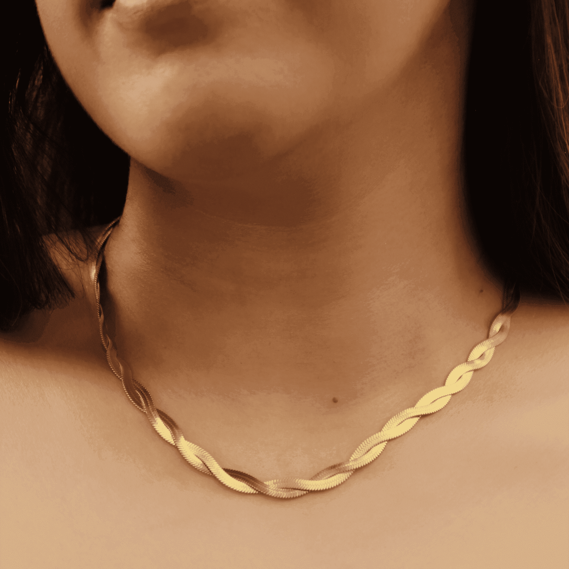 Twisted chain, gold vermeil necklace, gold vermeil, wedding jewellery