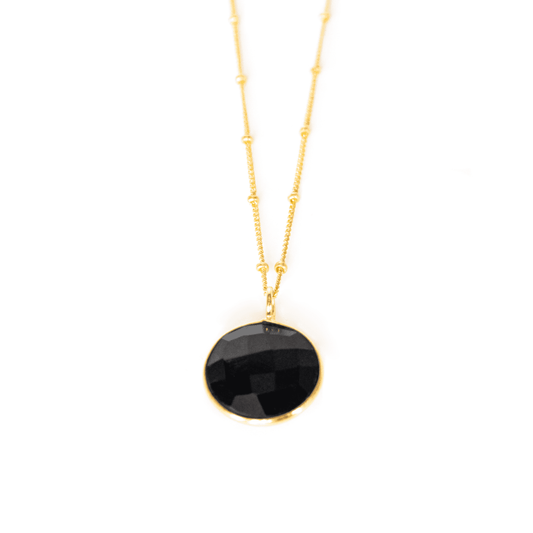 Black Onyx Necklace, black onyx necklaces, black stone necklace, black onyx jewellery