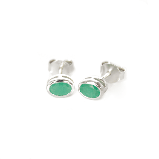Emerald stud earrings, marriage gemstone